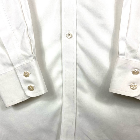 Charles Tyrwhitt Men's Long Sleeve Button Down White Shirt Non-Iron 16.5/34 - Picture 4 of 11